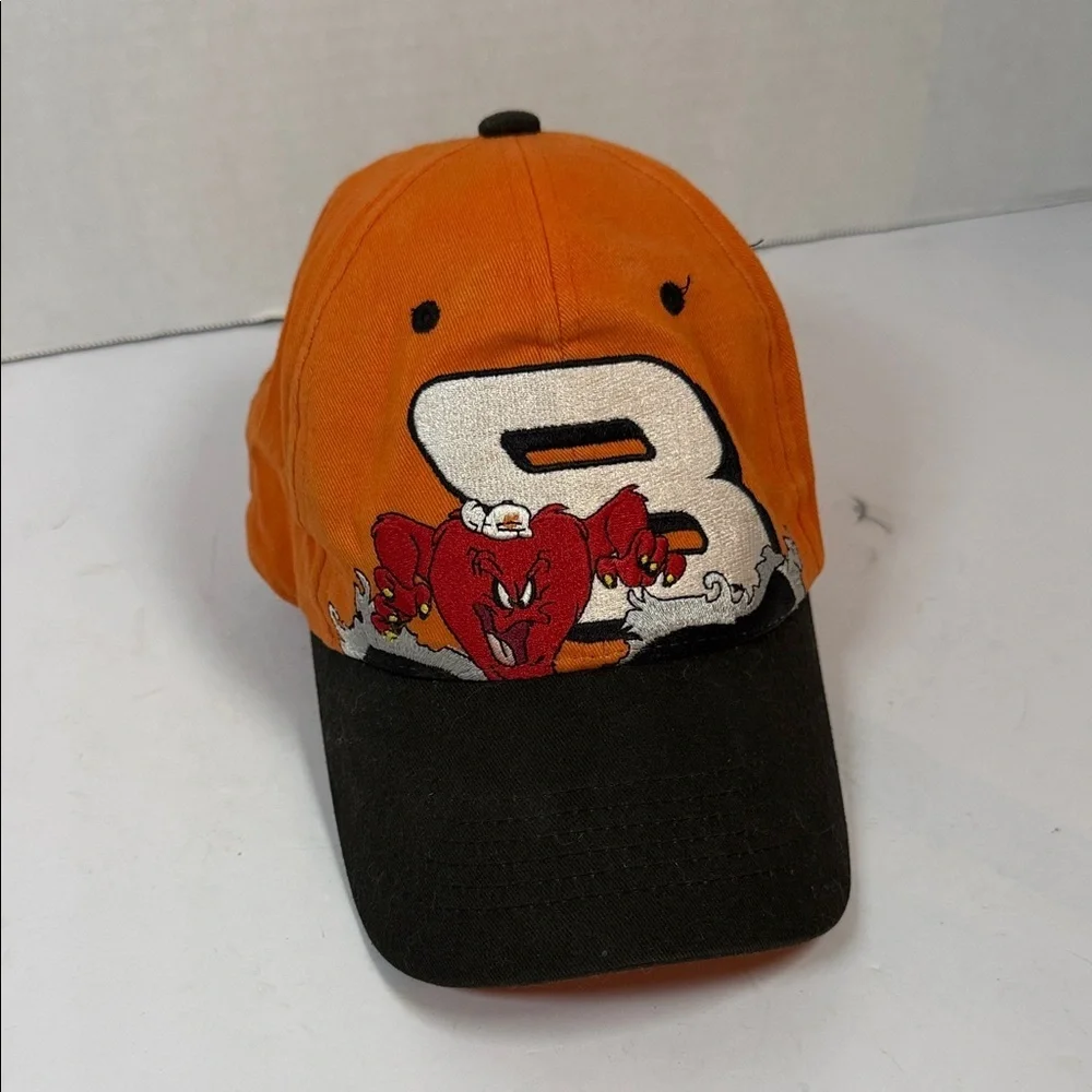 Vintage Dale Junior, NASCAR Looney Tunes hat Orange and Black Cap